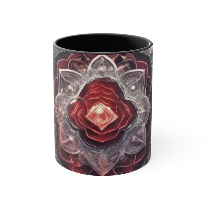 Ethereal Crystal Bloom - Accent Coffee Mug - Mug - g(0D·IO) - Black - 11oz -