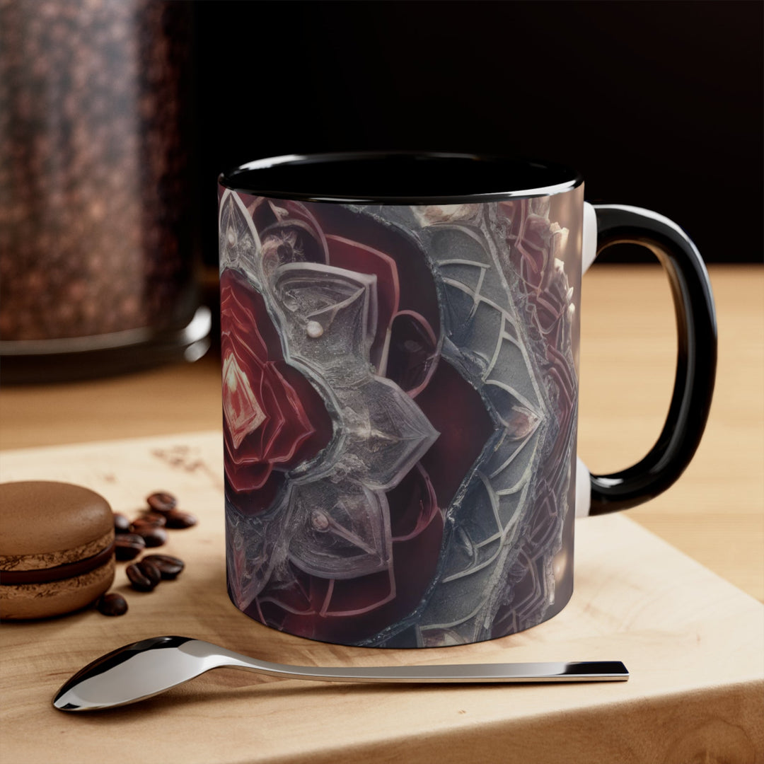 Ethereal Crystal Bloom - Accent Coffee Mug - Mug - g(0D·IO) - Pink - 11oz -