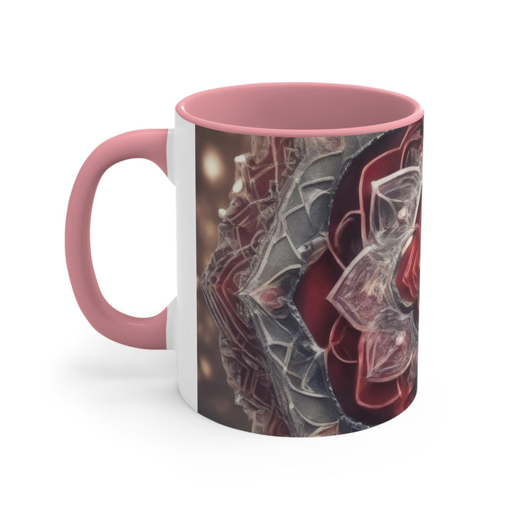 Ethereal Crystal Bloom - Accent Coffee Mug - Mug - g(0D·IO) - Pink - 11oz -