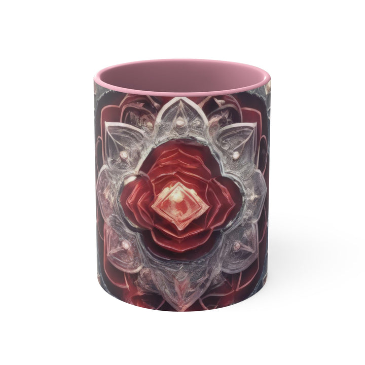 Ethereal Crystal Bloom - Accent Coffee Mug - Mug - g(0D·IO) - Pink - 11oz -