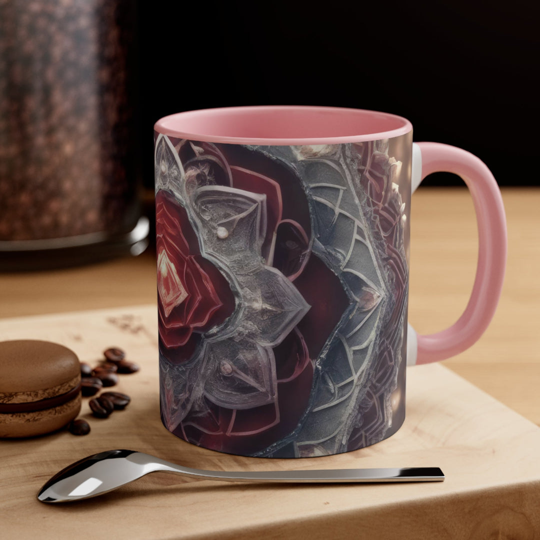 Ethereal Crystal Bloom - Accent Coffee Mug - Mug - g(0D·IO) - Pink - 11oz -