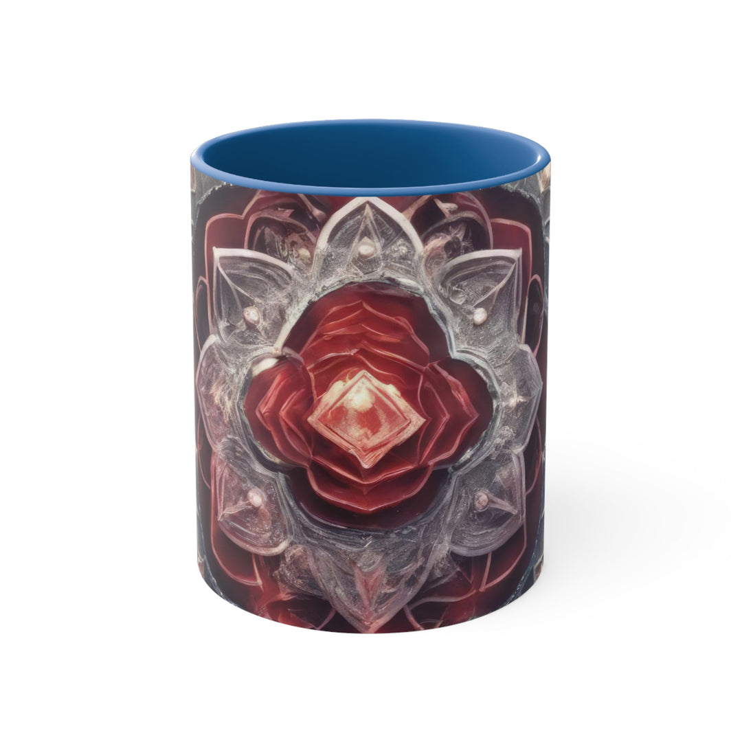 Ethereal Crystal Bloom - Accent Coffee Mug - Mug - g(0D·IO) - Blue - 11oz -