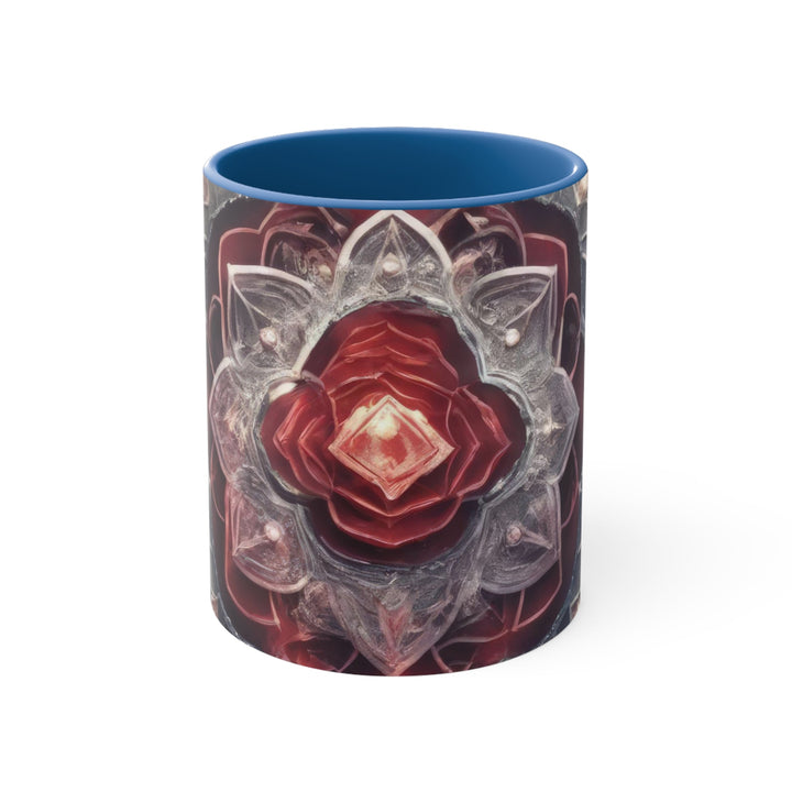 Ethereal Crystal Bloom - Accent Coffee Mug - Mug - g(0D·IO) - Blue - 11oz -