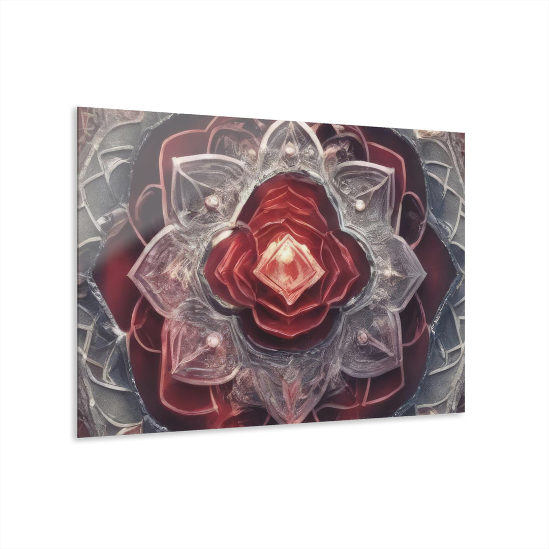 Ethereal Crystal Bloom - Acrylic Prints (French Cleat Hanging) - Home Decor - g(0D·IO) - 36" x 24" (Horizontal) - 0.25'' -
