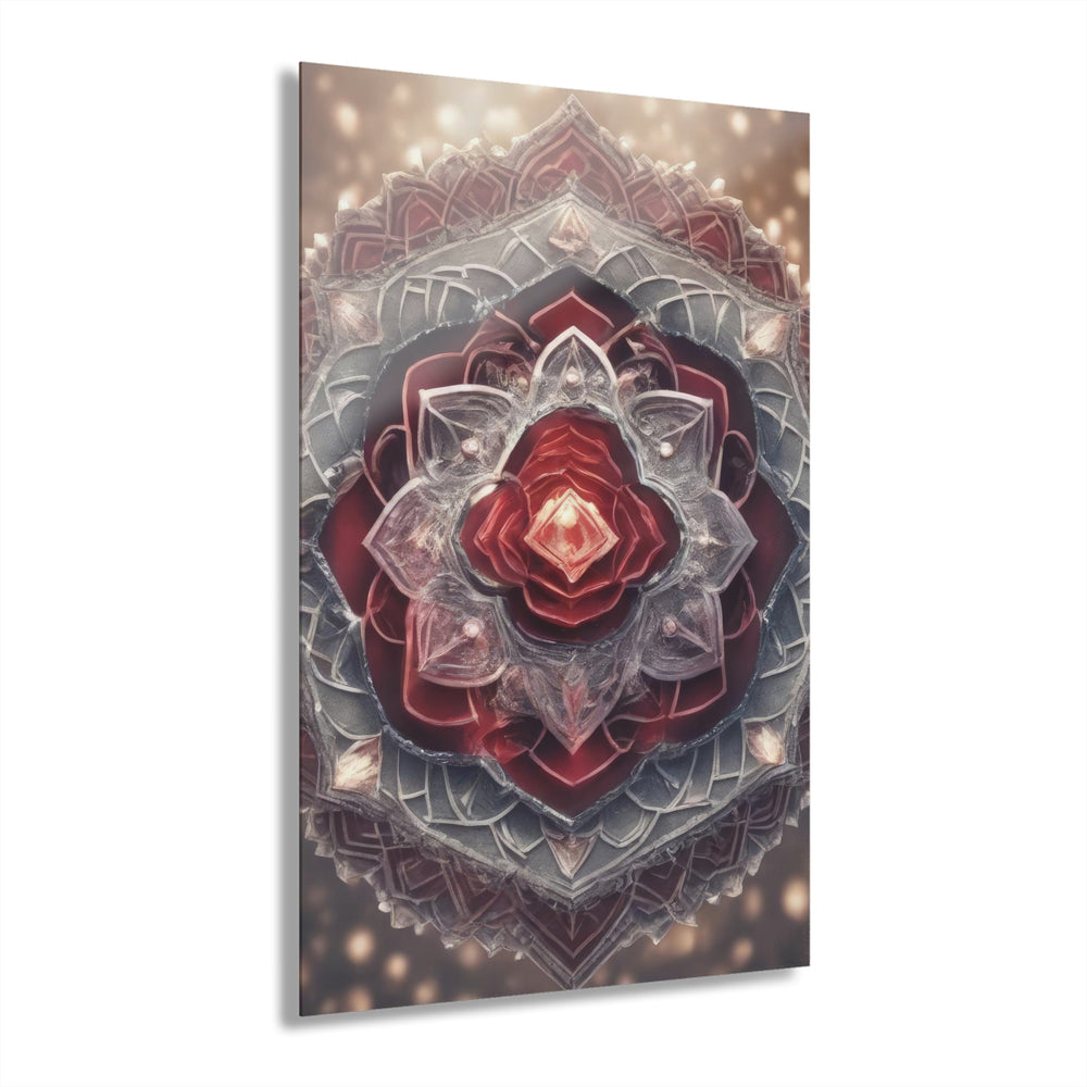 Ethereal Crystal Bloom - Acrylic Prints (French Cleat Hanging) - Home Decor - g(0D·IO) - 24" x 36" (Vertical) - 0.25'' -