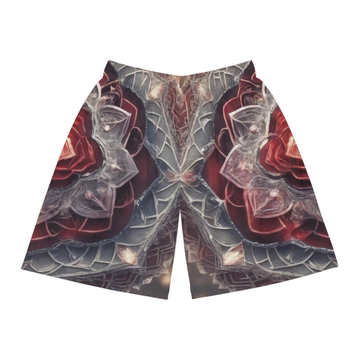 Ethereal Crystal Bloom - AOP Basketball Shorts - All Over Prints - g(0D·IO) - Seam thread color automatically matched to design - XS -