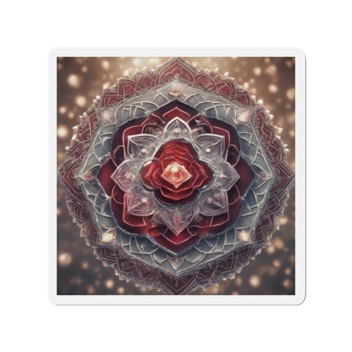 Ethereal Crystal Bloom - Die-cut Magnet - Home Decor - g(0D·IO) - 5" x 5" - Die-Cut - 1 pc