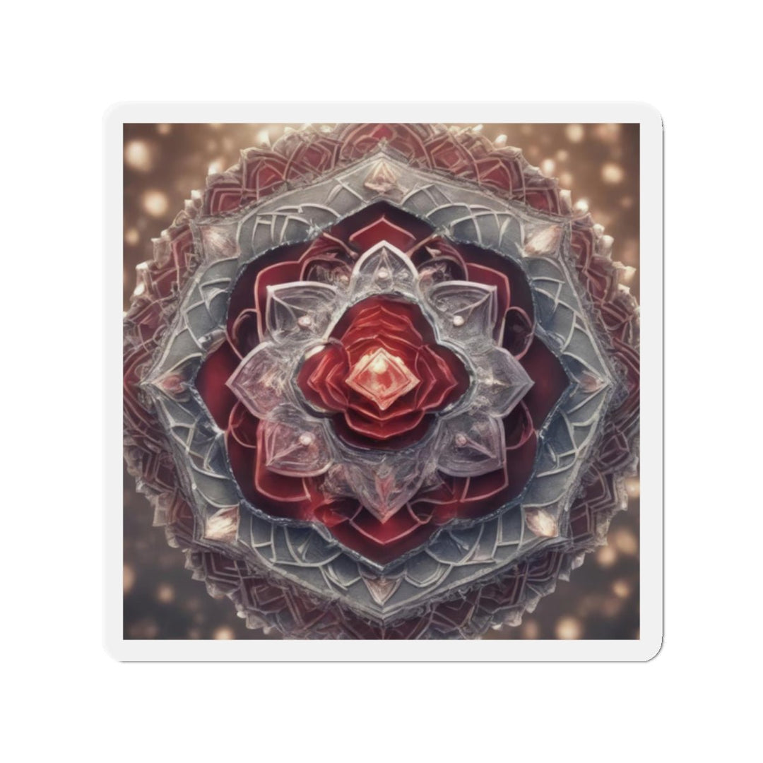 Ethereal Crystal Bloom - Die-cut Magnet - Home Decor - g(0D·IO) - 2" x 2" - Die-Cut - 1 pc
