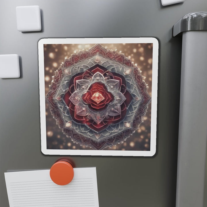 Ethereal Crystal Bloom - Die-cut Magnet - Home Decor - g(0D·IO) - 6 × 6" - Die-Cut - 1 pc