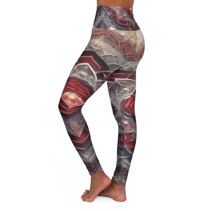 Ethereal Crystal Bloom - High Waisted AOP Yoga Leggings - All Over Prints - g(0D·IO) - XS - -