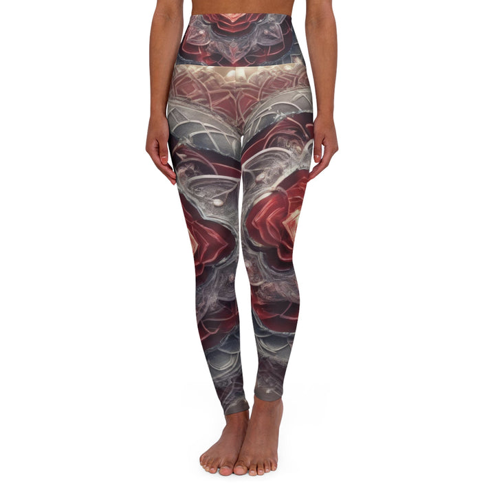 Ethereal Crystal Bloom - High Waisted AOP Yoga Leggings - All Over Prints - g(0D·IO) - XS - -