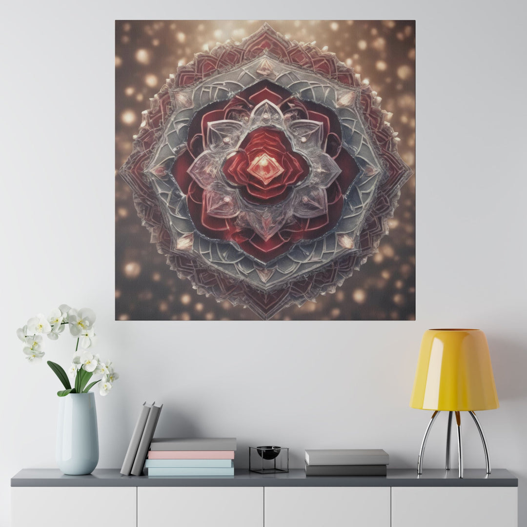 Ethereal Crystal Bloom - Matte Canvas - Canvas - g(0D·IO) - 32" x 32" (Square) - 0.75'' -