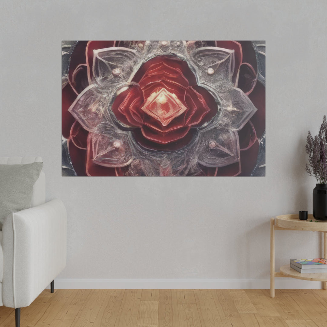 Ethereal Crystal Bloom - Matte Canvas - Canvas - g(0D·IO) - 32" x 32" (Square) - 0.75'' -