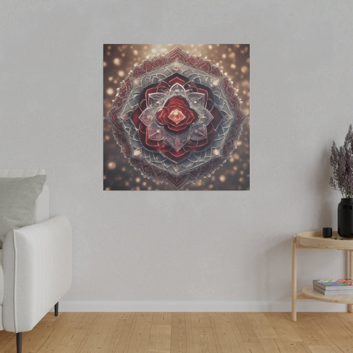 Ethereal Crystal Bloom - Matte Canvas - Canvas - g(0D·IO) - 32" x 32" (Square) - 0.75'' -