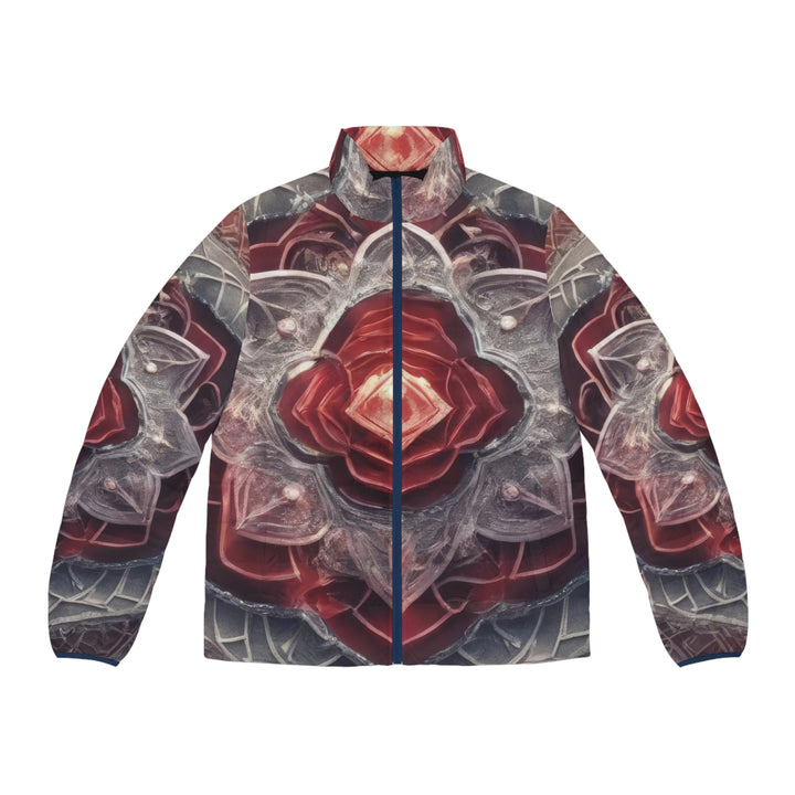 Ethereal Crystal Bloom - Puffer Jacket - All Over Prints - g(0D·IO) - S - Dark blue zipper -