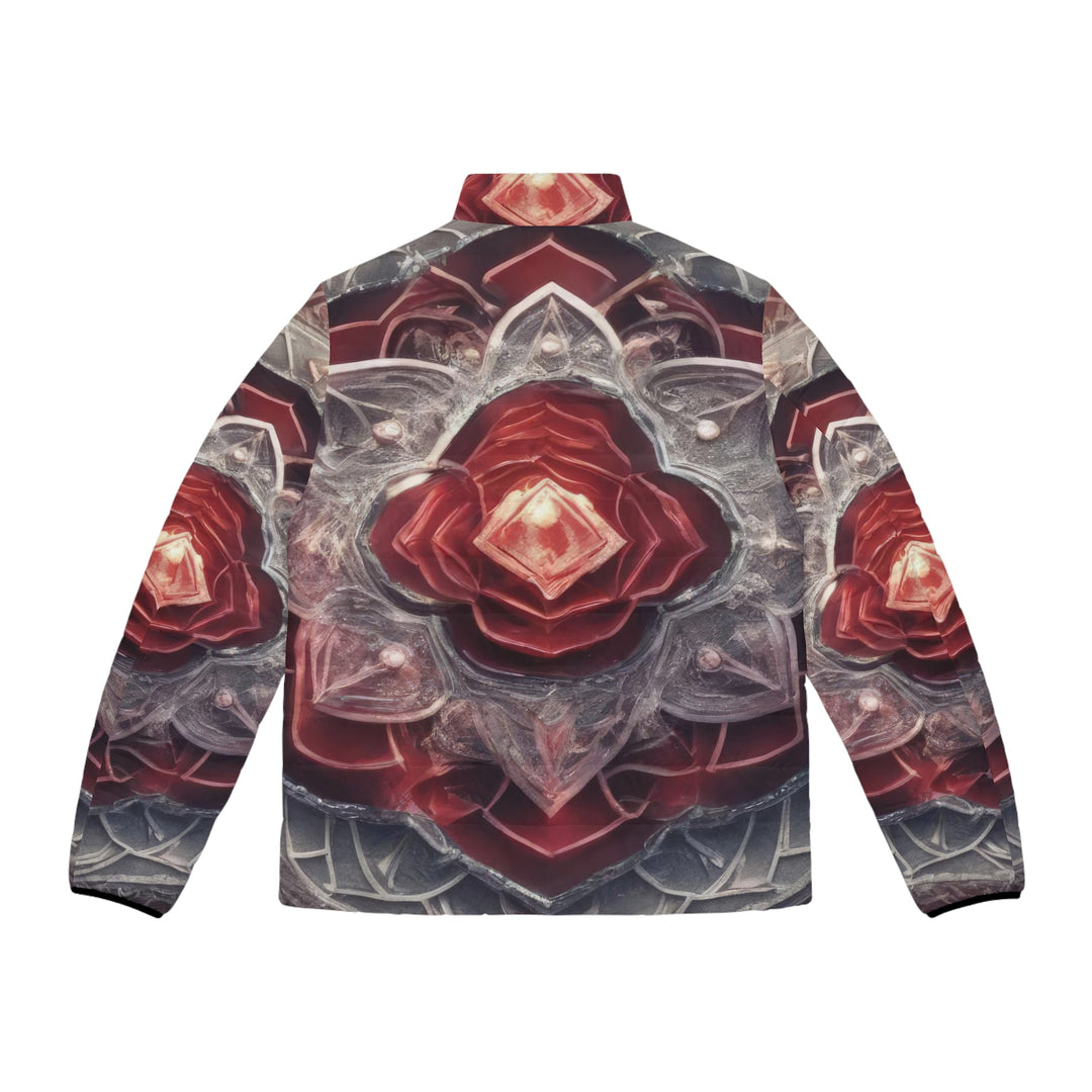 Ethereal Crystal Bloom - Puffer Jacket - All Over Prints - g(0D·IO) - S - Black zipper -