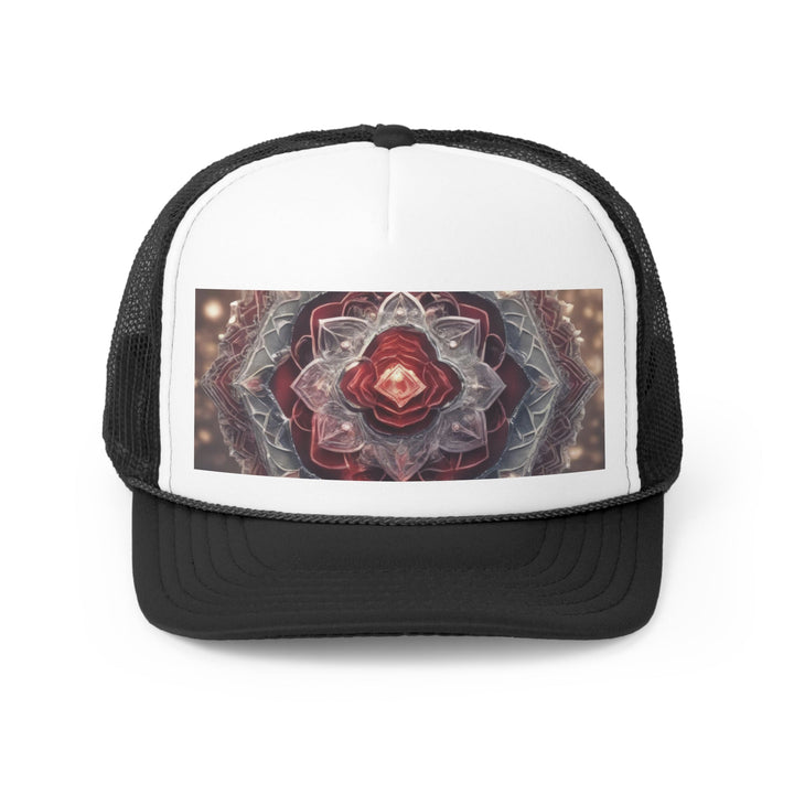 Ethereal Crystal Bloom - Trucker Hat - Hats - g(0D·IO) - Black - One size -