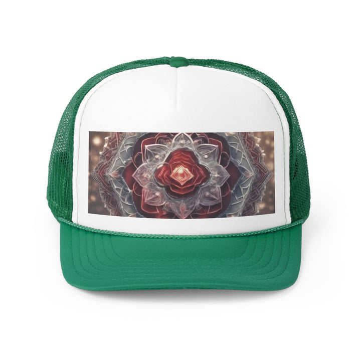 Ethereal Crystal Bloom - Trucker Hat - Hats - g(0D·IO) - Green - One size -