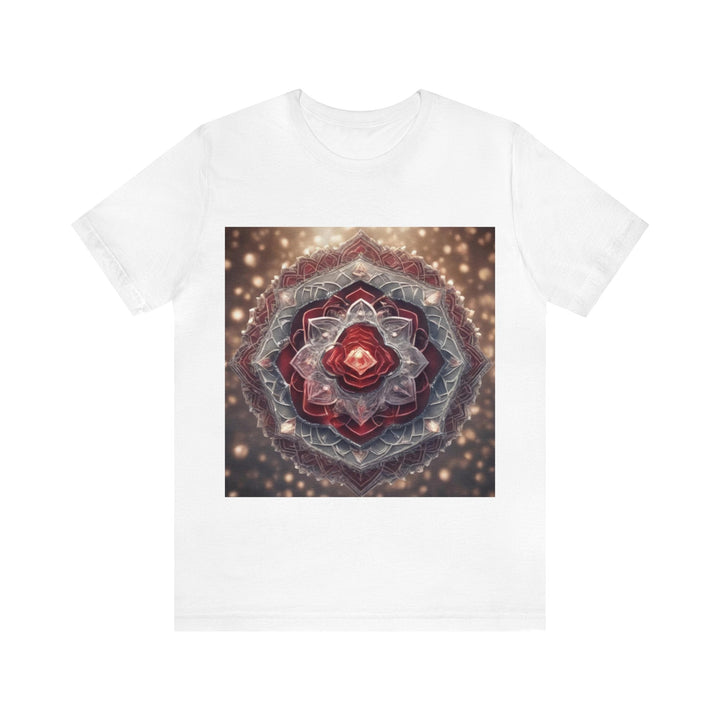 Ethereal Crystal Bloom - Unisex Jersey Short Sleeve Tee - T-Shirt - g(0D·IO) - White - S -