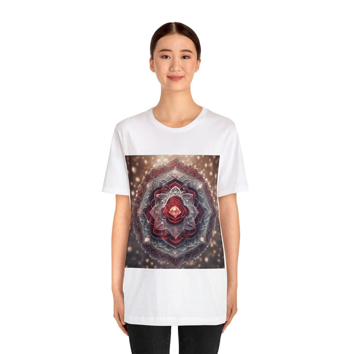 Ethereal Crystal Bloom - Unisex Jersey Short Sleeve Tee - T-Shirt - g(0D·IO) - Black - S -