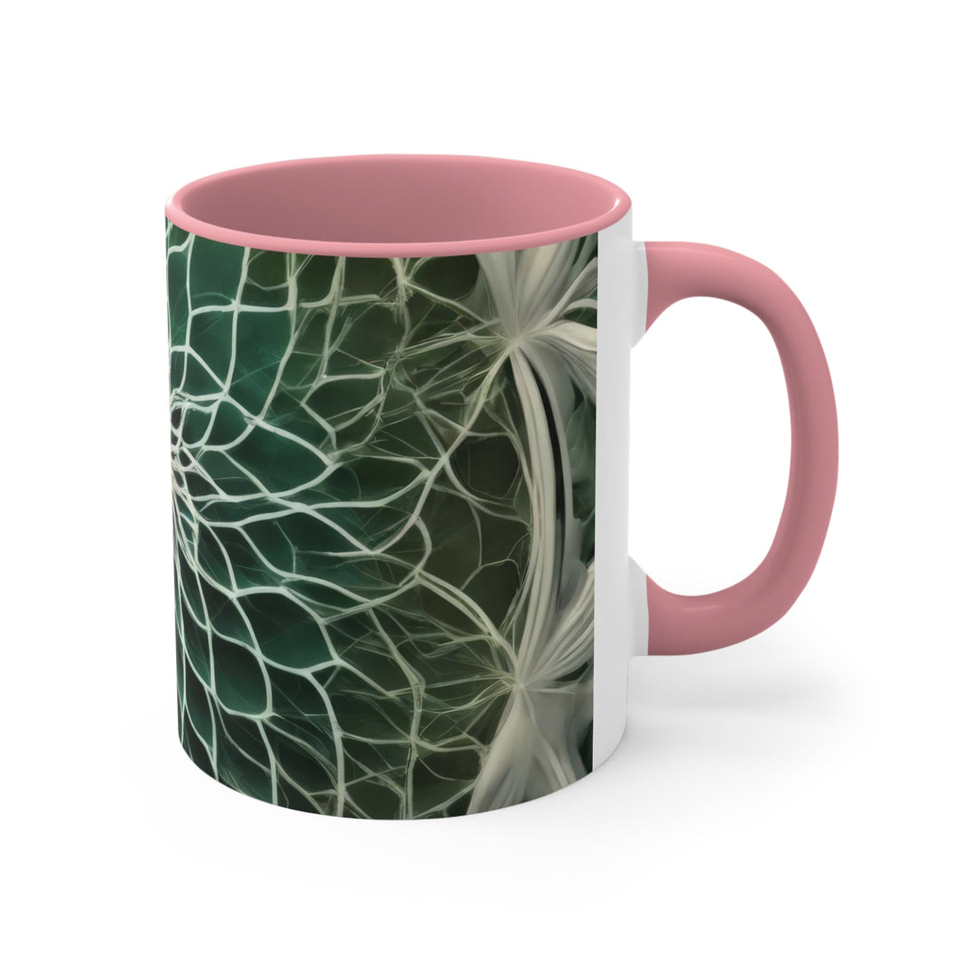 Ethereal Floral Mandala - Accent Coffee Mug - Mug - g(0D·IO) - Pink - 11oz -