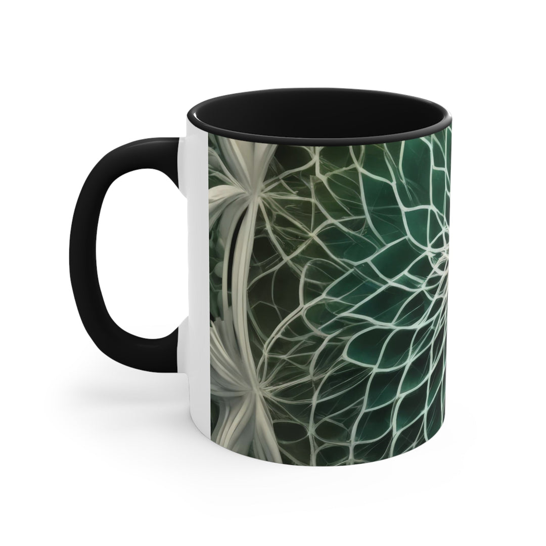 Ethereal Floral Mandala - Accent Coffee Mug - Mug - g(0D·IO) - Pink - 11oz -