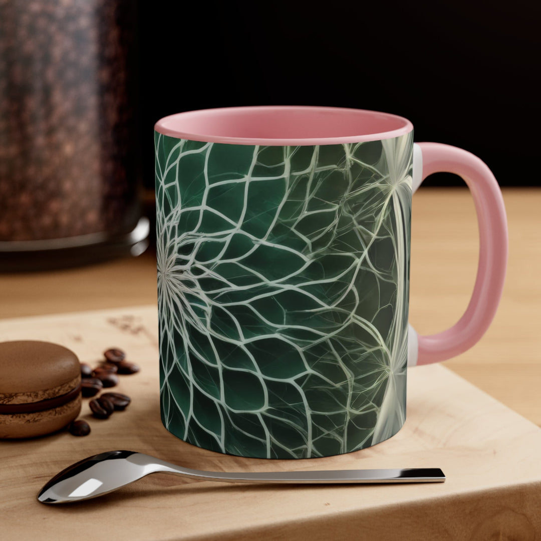 Ethereal Floral Mandala - Accent Coffee Mug - Mug - g(0D·IO) - Pink - 11oz -