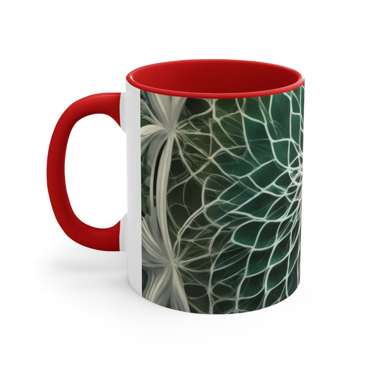 Ethereal Floral Mandala - Accent Coffee Mug - Mug - g(0D·IO) - Pink - 11oz -