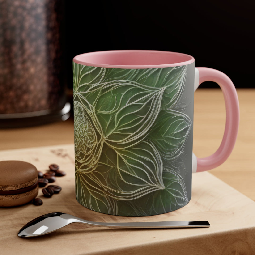 Ethereal Floral Mandala - Accent Coffee Mug - Mug - g(0D·IO) - Pink - 11oz -