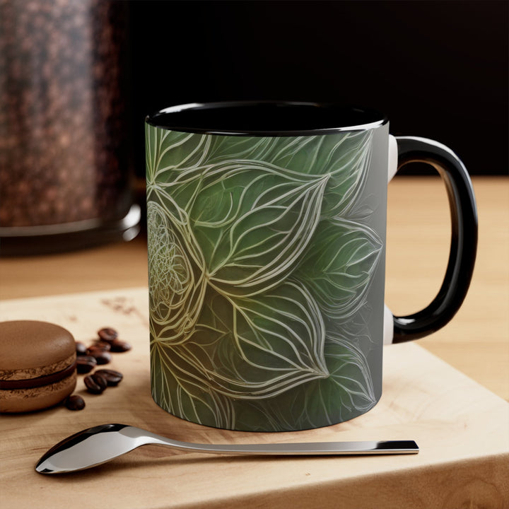 Ethereal Floral Mandala - Accent Coffee Mug - Mug - g(0D·IO) - Pink - 11oz -