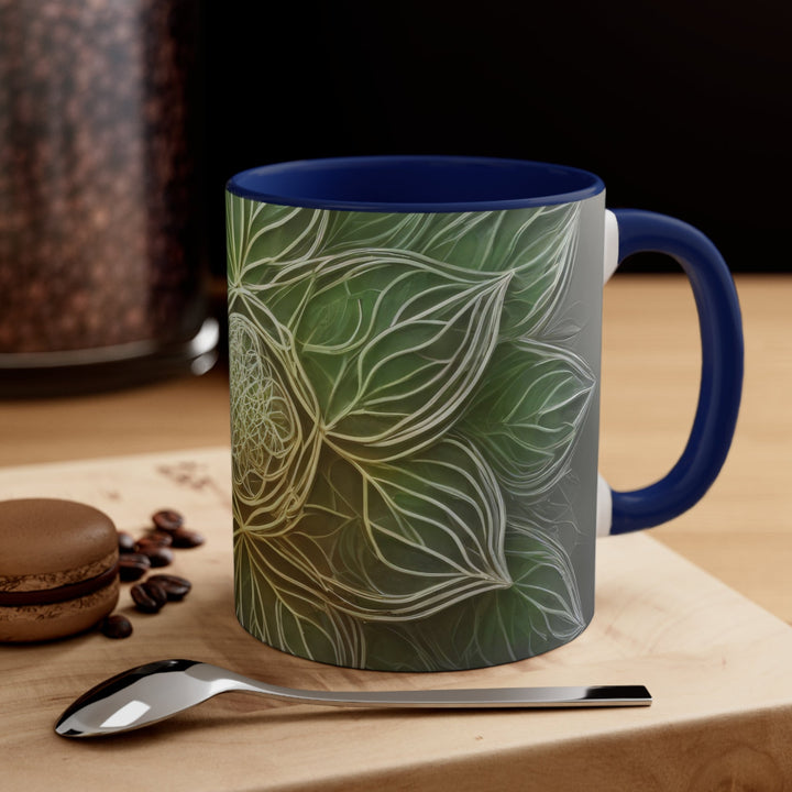 Ethereal Floral Mandala - Accent Coffee Mug - Mug - g(0D·IO) - Pink - 11oz -