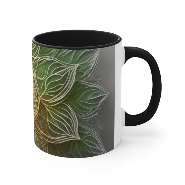 Ethereal Floral Mandala - Accent Coffee Mug - Mug - g(0D·IO) - Pink - 11oz -