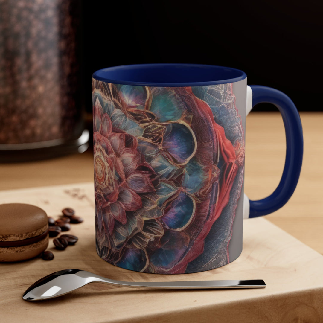 Ethereal Floral Mandala - Accent Coffee Mug - Mug - g(0D·IO) - Pink - 11oz -