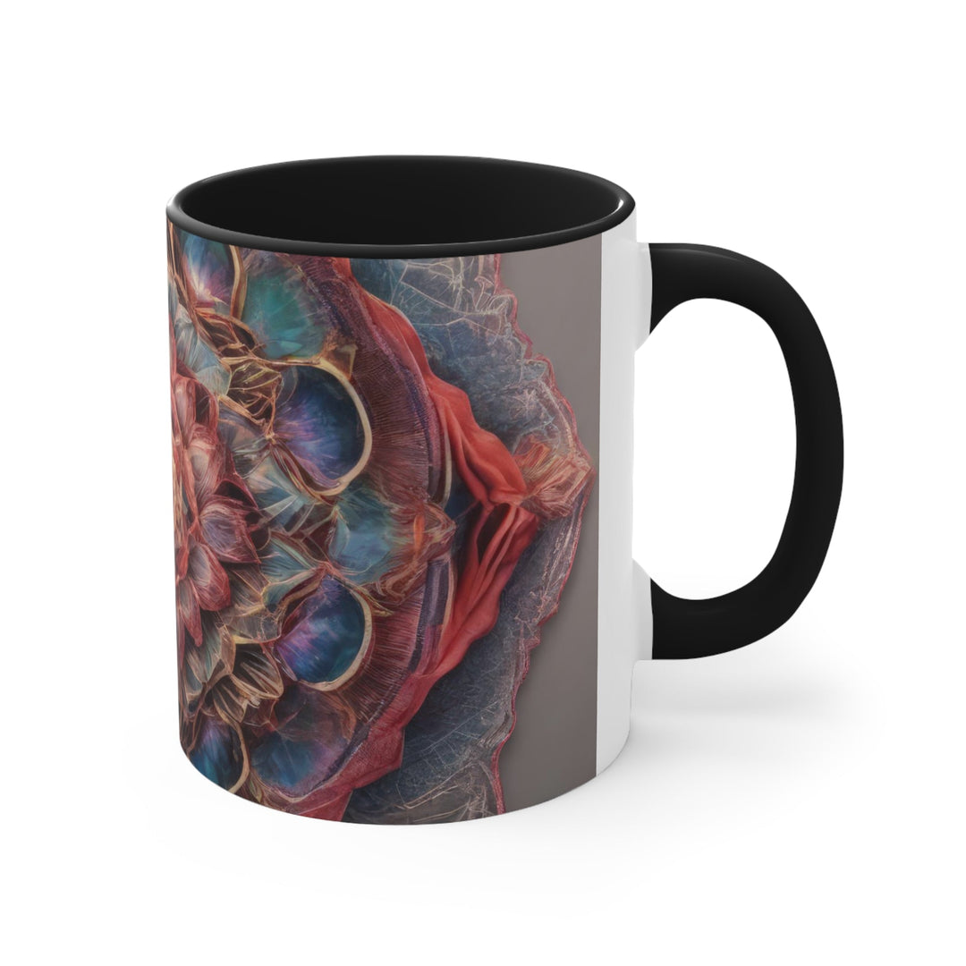 Ethereal Floral Mandala - Accent Coffee Mug - Mug - g(0D·IO) - Pink - 11oz -