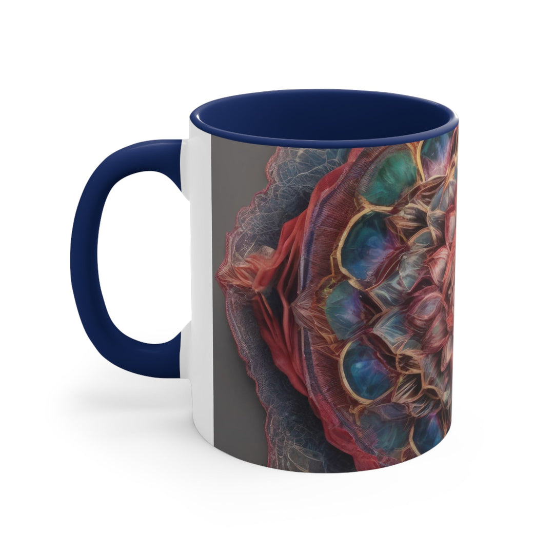 Ethereal Floral Mandala - Accent Coffee Mug - Mug - g(0D·IO) - Pink - 11oz -