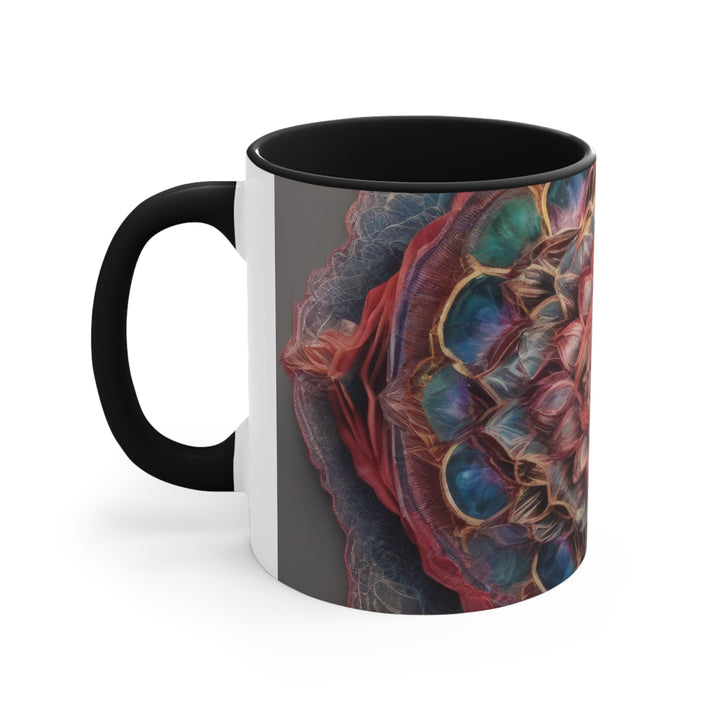 Ethereal Floral Mandala - Accent Coffee Mug - Mug - g(0D·IO) - Pink - 11oz -