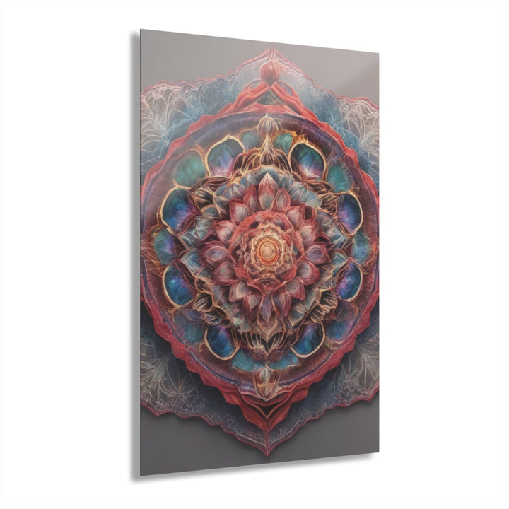 Ethereal Floral Mandala - Acrylic Prints (French Cleat Hanging) - Home Decor - g(0D·IO) - 24" x 36" (Vertical) - 0.25'' -