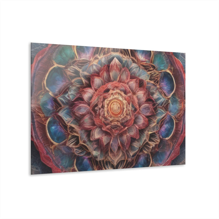 Ethereal Floral Mandala - Acrylic Prints (French Cleat Hanging) - Home Decor - g(0D·IO) - 36" x 24" (Horizontal) - 0.25'' -