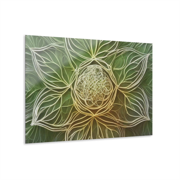 Ethereal Floral Mandala - Acrylic Prints (French Cleat Hanging) - Home Decor - g(0D·IO) - 36" x 24" (Horizontal) - 0.25'' -