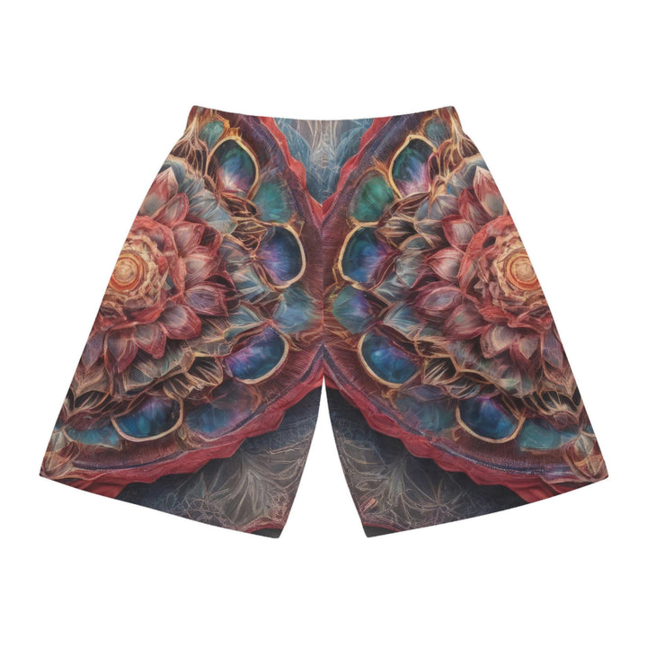 Ethereal Floral Mandala - AOP Basketball Shorts - All Over Prints - g(0D·IO) - Seam thread color automatically matched to design - XS -