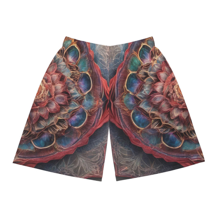 Ethereal Floral Mandala - AOP Basketball Shorts - All Over Prints - g(0D·IO) - Seam thread color automatically matched to design - XS -