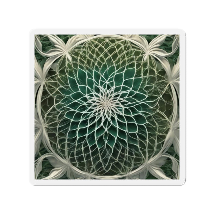 Ethereal Floral Mandala - Die-cut Magnet - Home Decor - g(0D·IO) - 3" x 3" - Die-Cut - 1 pc