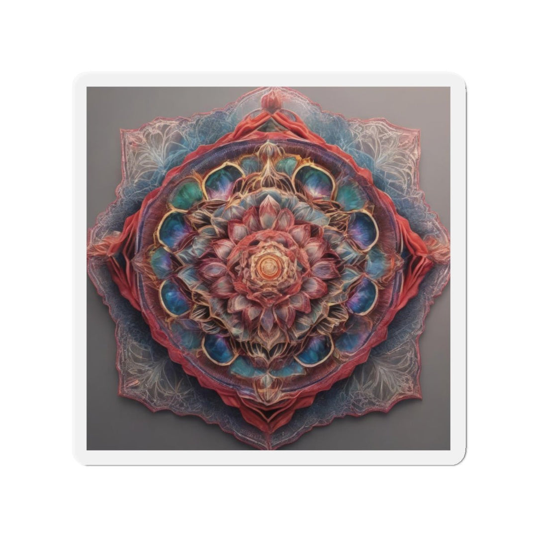 Ethereal Floral Mandala - Die-cut Magnet - Home Decor - g(0D·IO) - 4" x 4" - Die-Cut - 1 pc