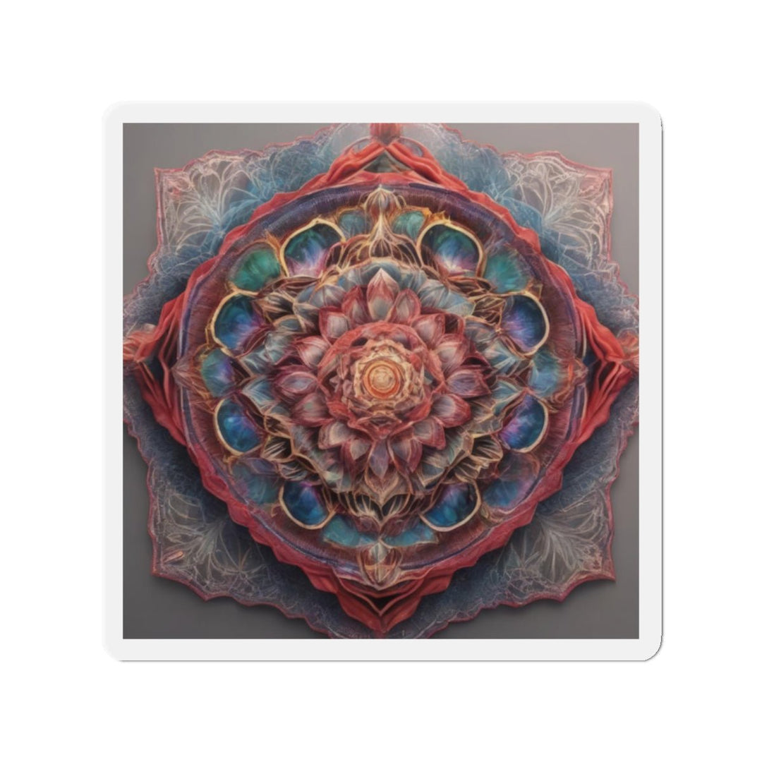 Ethereal Floral Mandala - Die-cut Magnet - Home Decor - g(0D·IO) - 2" x 2" - Die-Cut - 1 pc