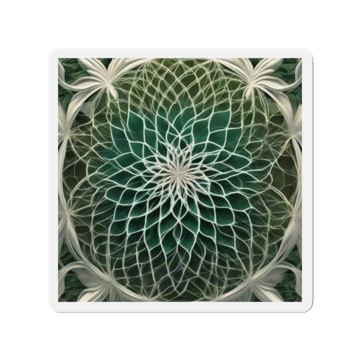 Ethereal Floral Mandala - Die-cut Magnet - Home Decor - g(0D·IO) - 2" x 2" - Die-Cut - 1 pc