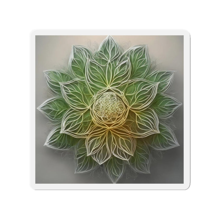 Ethereal Floral Mandala - Die-cut Magnet - Home Decor - g(0D·IO) - 4" x 4" - Die-Cut - 1 pc