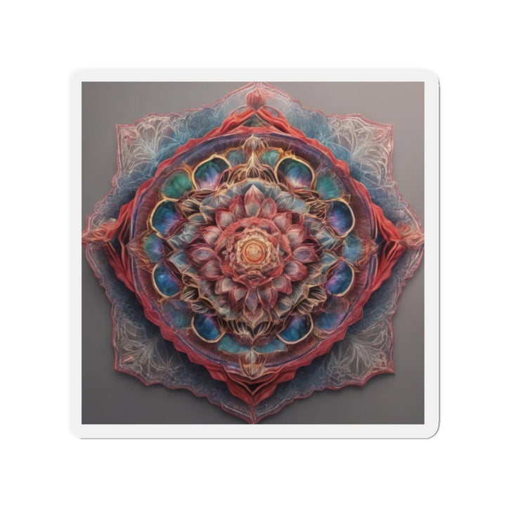 Ethereal Floral Mandala - Die-cut Magnet - Home Decor - g(0D·IO) - 5" x 5" - Die-Cut - 1 pc