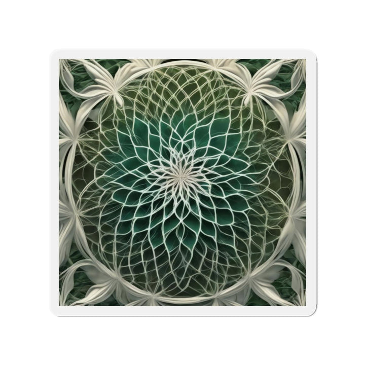 Ethereal Floral Mandala - Die-cut Magnet - Home Decor - g(0D·IO) - 4" x 4" - Die-Cut - 1 pc