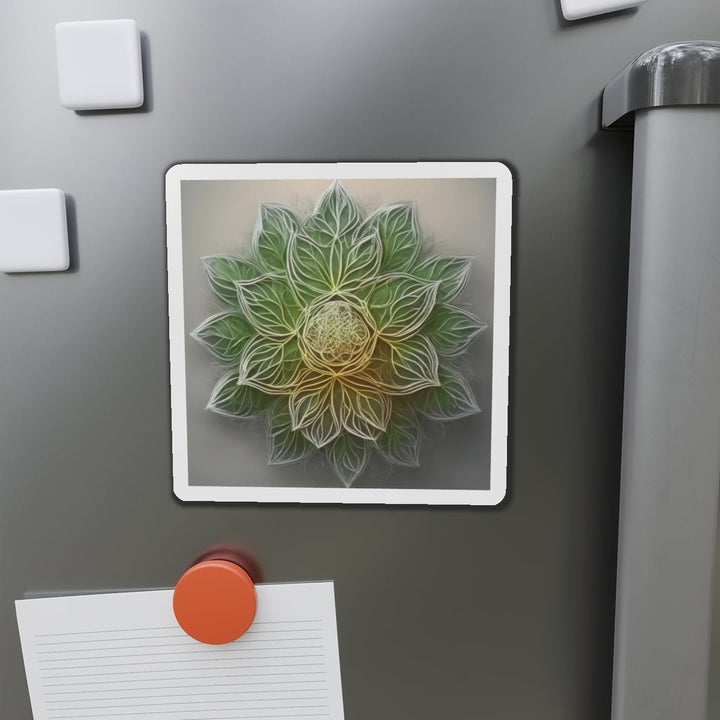 Ethereal Floral Mandala - Die-cut Magnet - Home Decor - g(0D·IO) - 6 × 6" - Die-Cut - 1 pc