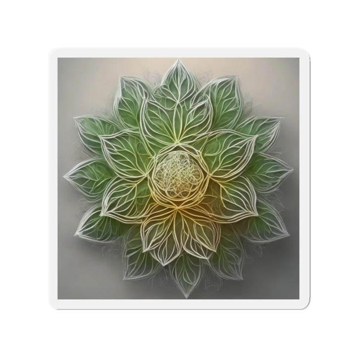 Ethereal Floral Mandala - Die-cut Magnet - Home Decor - g(0D·IO) - 6 × 6" - Die-Cut - 1 pc